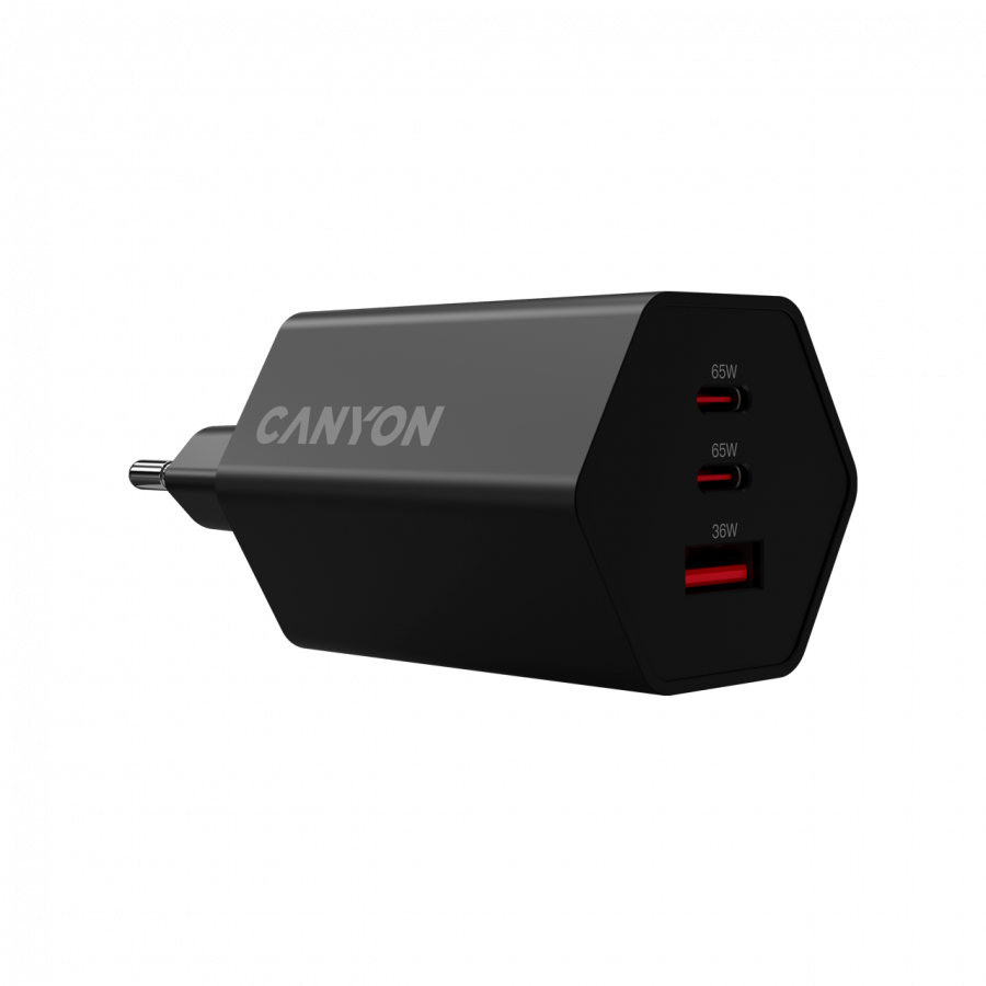 CANYON charger HEXAGON 65 GaN 65W 2xPD 1xQC EU - Image 2