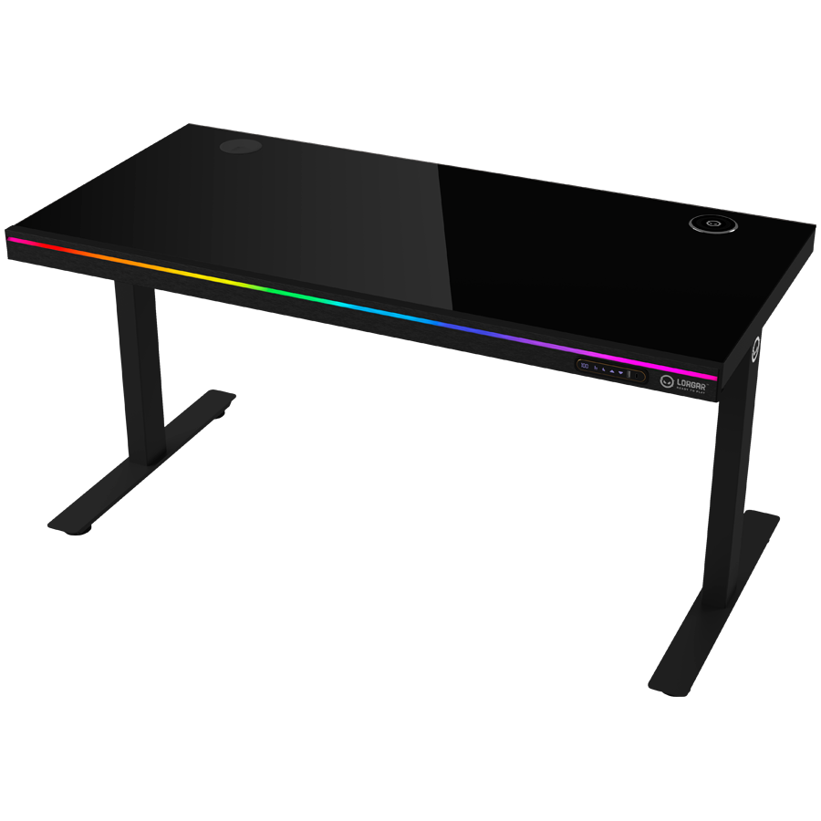 Dual-motor sit/stand adjustable-height gaming