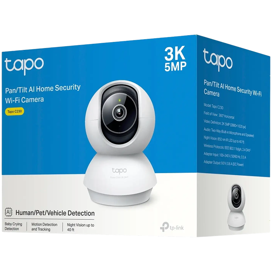 TP-Link Tapo C230 Pan/Tilt AI Home Security Wi-Fi