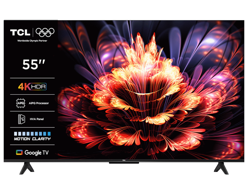 TCL 55″V6C 4K TV Google OSHDR10 HVA Panel Motion ClarityDolby Audio; AiPQ Processor;