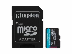 Kingston microSD 256GB CanvasGoPlus;r/w:200MB/s/160MB/s