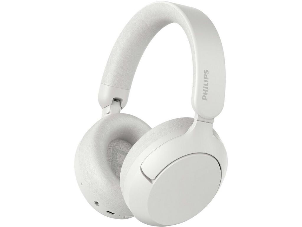 Philips TAH6000WT BT slusalice; prirodan zvuk i dinamičan bas; prilagodljivo blokiranje buke; Do 80 sati reprodukcije (50h s uključenim blokiranjem buke); BT 6.0 spajanje 2 uredjaja;5 mikrofon; pogonske jedinice od 40 mm; bijela