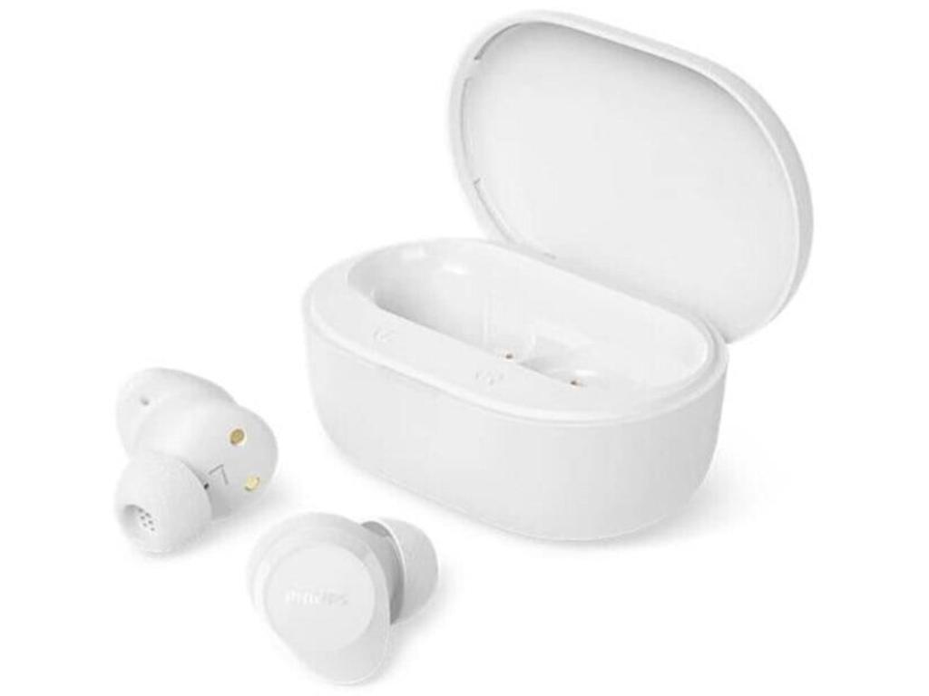 Philips TAT1300WT BT slušalice u uho; kapice SecureFit; do 24h reprodukcije uz kutiju za punjenje (6h + 18h preko kutije); Bluetooth verzija 6.0; jasni pozivi; pogonske jedinice od 10 mm; vodootpornost IPX4; Boja: Crna
