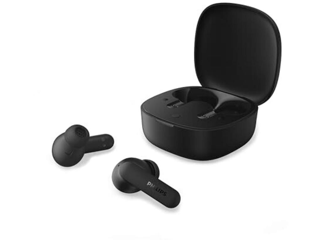 Philips TAT2100BK BT slušalice u uho; kapice SecureFit; do 36h reprodukcije uz kutiju za punjenje (8h + 28h preko kutije