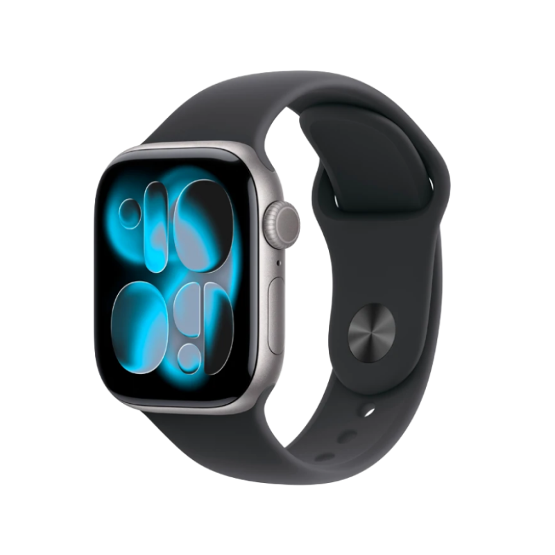 Apple Watch Series 11 GPS 42mm Space Grey Aluminium Case With Black Sport Band MEQW4 M/L