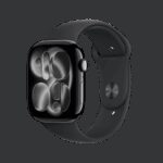 Apple Watch Series 11 GPS 46mm Jet Black Aluminium Case With Black Sport Band MEUW4 M/L