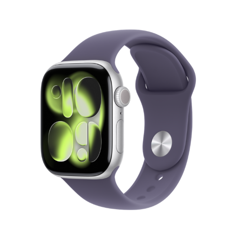Apple Watch Series 11 GPS 46mm Silver Aluminium case+purple fog SB MEV94 S/M