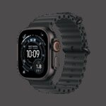 Apple Watch Ultra 3 49mm Black Titanium Case+Black Ocean Band MF0J4
