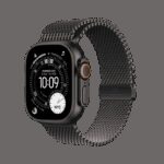 Apple Watch Ultra 3 49mm BlackTitanium Case+Black Titanium Milanese Loop MF1N4 S/M