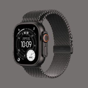 Apple Watch Ultra 3 49mm BlackTitanium Case+Black Titanium Milanese Loop MF1N4 S/M