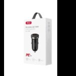 Auto punjac XO CC56 30W USB+Type C + kabal type-C Crni