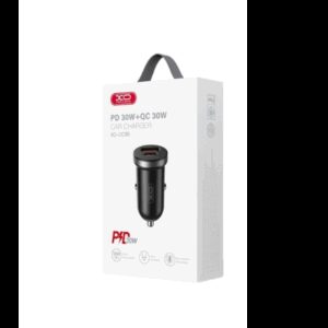 Auto punjac XO CC56 30W USB+Type C + kabal type-C Crni