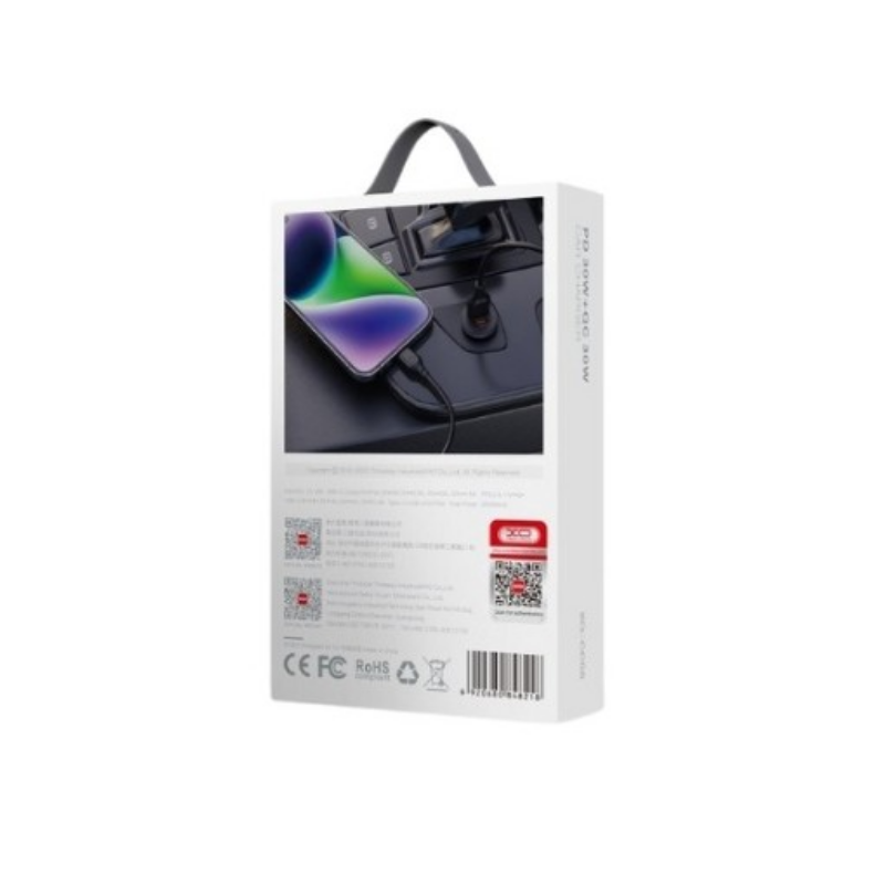 Auto punjac XO CC56 30W USB+Type C+kabal iPhone - Image 2