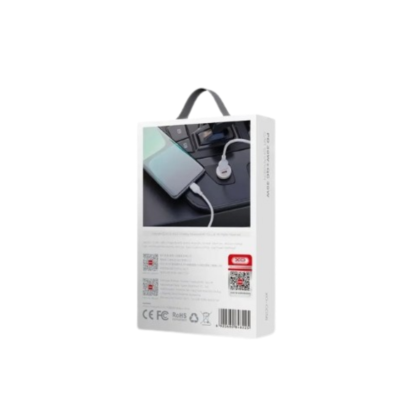 Auto punjac XO CC56 30W USB+Type C+kabal type-C Bijeli - Image 2