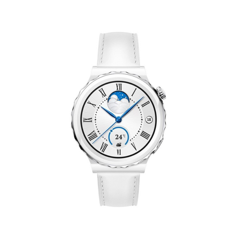 Huawei Watch GT 3 Pro 43mm White – leather strap