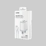 MFi Kucni punjac LDNIO A2528M 35W PD (2xUSB-C) kabal iPhone