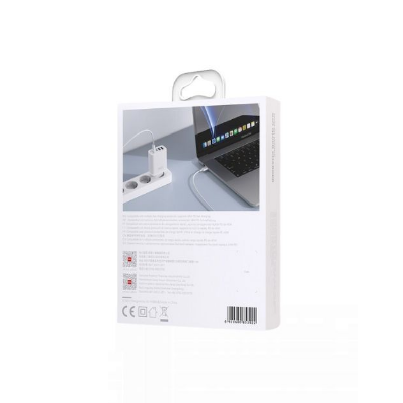 Kucni punjac XO CE22 2USB-C+ 2USB-A 45W White – glava