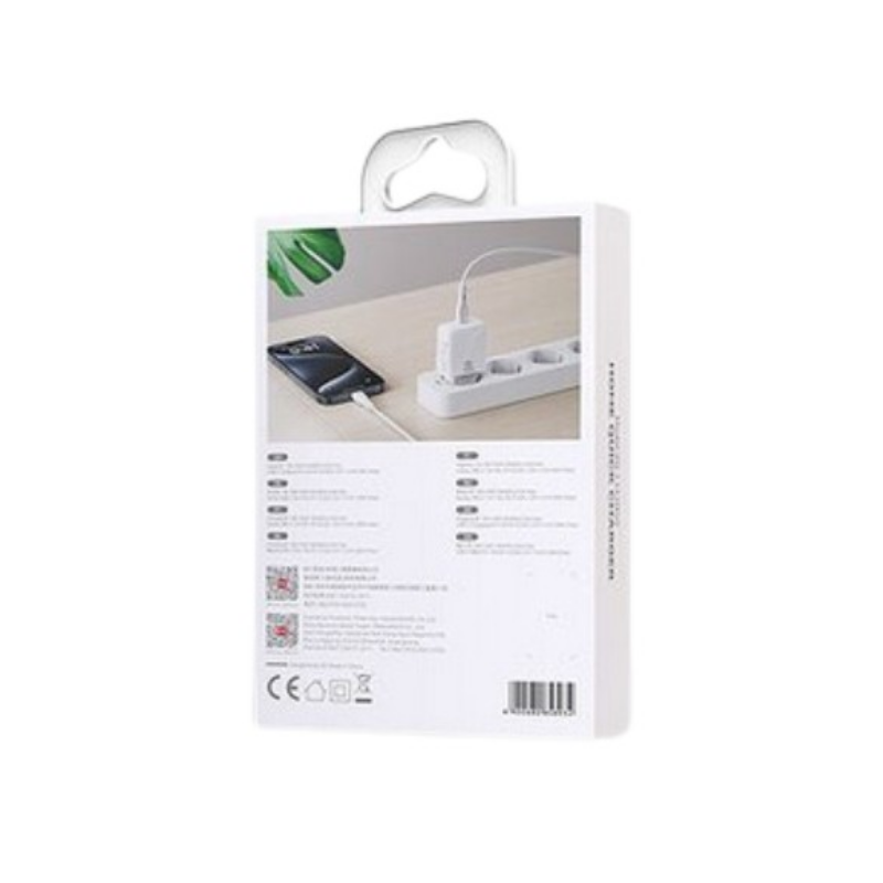 Kucni punjac XO L141 ulaz C 20W white + type-C cable