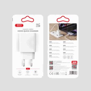Kucni punjac XO L160 ulaz C 20W white + Type-C cable