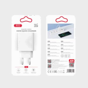 Kucni punjac XO L162 USB-C 30W fast White - glava