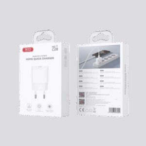 Kucni punjac XO L167 USB-C 25W fast White - glava