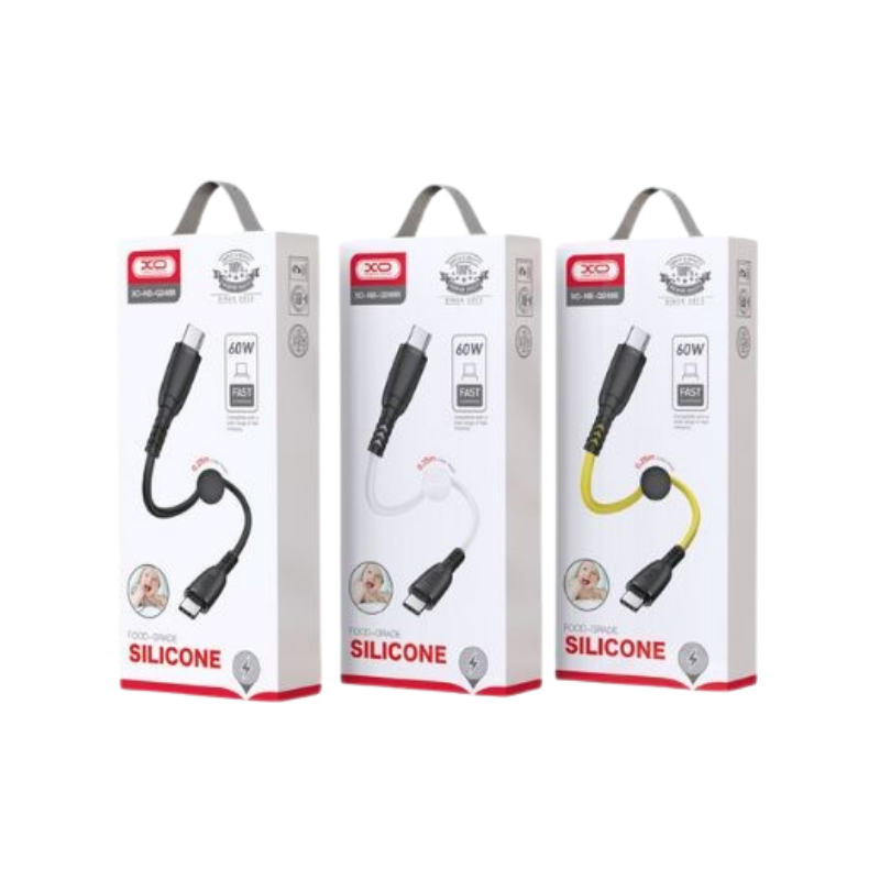 USB kabal XO NB-Q248B USB-C to USB-C 60W 25cm Black