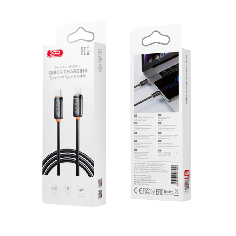 USB kabal XO NBQ302A iPhone – Type C 27W 1m Black