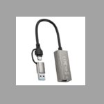 XO HUB018 USB to Type-C 2in1 RJ45 Network cable converter 100M