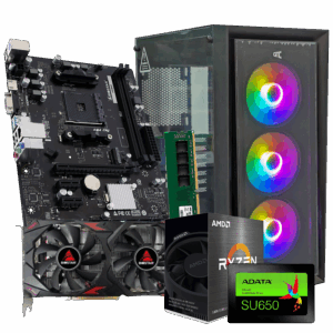 GNC GAMER SUPER SONIC AMD Ryzen 5 5500, A520, RX 580 8 GB, 16GB DDR4, SSD 480GB, PSU 550W, kućište gaming