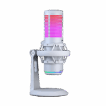 Mikrofon gaming RAMPAGE BEMOL RGB White Microphone with Shock Mount and Pop Filter for Gaming, Streaming, Podcasts, 41148