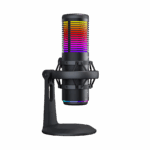 Mikrofon gaming RAMPAGE Bemol RGB Black Microphone with Shock Mount and Pop Filter for Gaming, Streaming, Podcasts, 41147