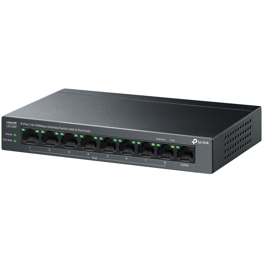 TP-Link LS109P 9-Port 10/100 Mbps Desktop Switch - Image 3