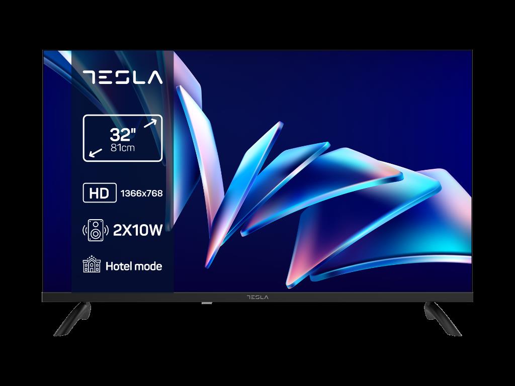 TESLA TV 32E365BH HD; DVB-T/T2/C/S/S2 H264/265: HDMIX2:USBX2:CI;2X10W box speakers;Composite AV Input;Hotel mode