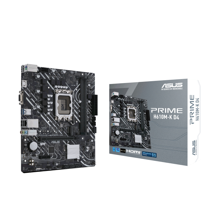 ASUS MB PRIME H610M-K D4;Intel H610;LGA 1700;2xDDR4;VGA