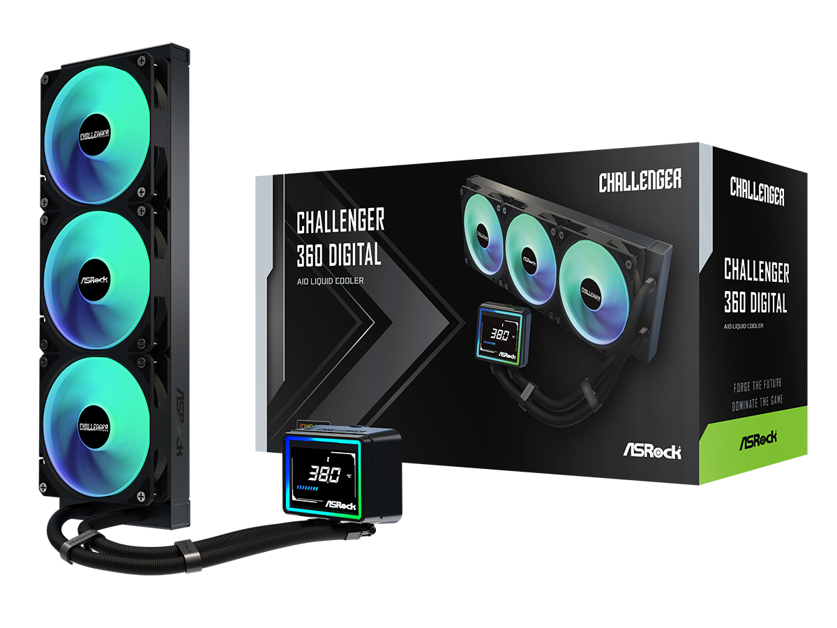 ASROCK 360 A-RGB LCD AIO CPU Liquid Cooler