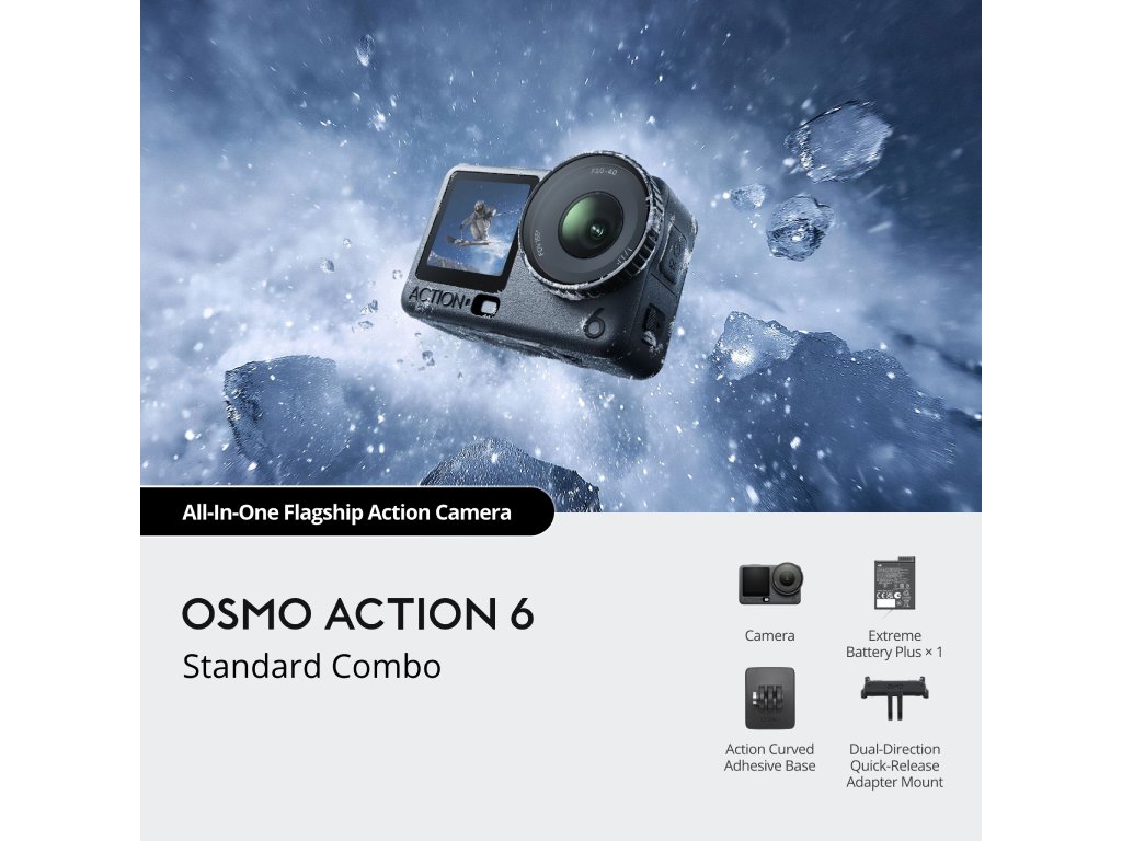 DJI Osmo Action 6 SC5% carina, trajane baterije 240min,8k/30fps video