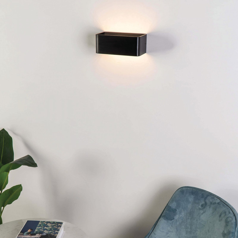 GreenTech zidna svjetiljka 6W 3000K IP40 crna - Image 2