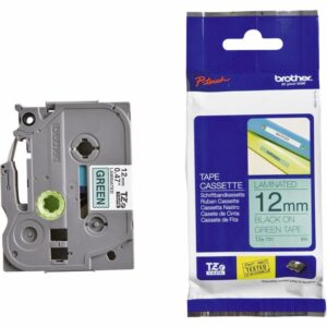 BROTHER POT PAP BRO TRAKA TZE731 12mm crno na zeleno